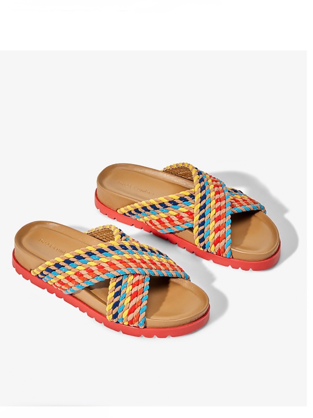 SALT + UMBER Solana Rainbow Slides, Size 6